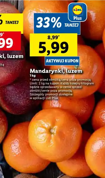Lidl Mandarynki 1kg oferta