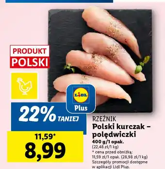 Lidl RZEŹNIK Polski kurczak polędwiczki 400g oferta