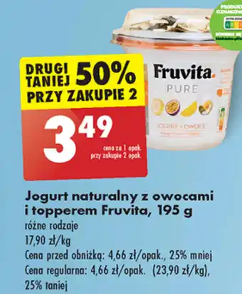 Biedronka Jogurt z owocami FruVita oferta