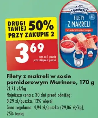 Biedronka Filet z makreli Marinero oferta