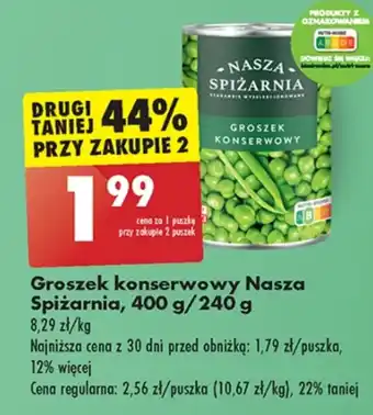 Biedronka Groszek konserwowy Nasza Spiżarnia oferta