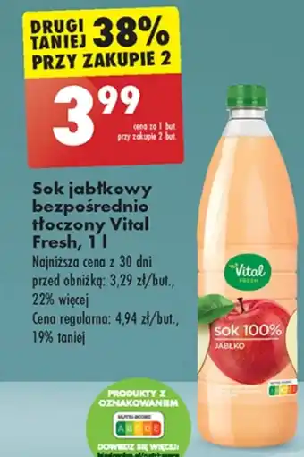 Biedronka Sok Vital Fresh oferta