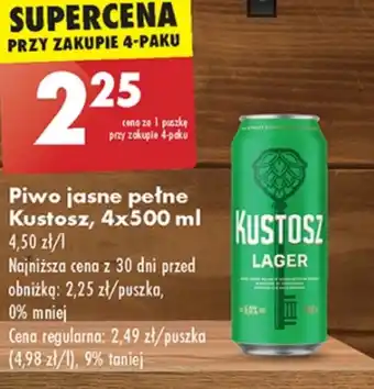 Biedronka Piwo Kustosz oferta