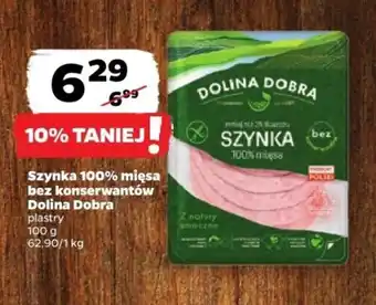 Netto Szynka 100% mięsa bez konserwantów Dolina Dobra 100 g oferta