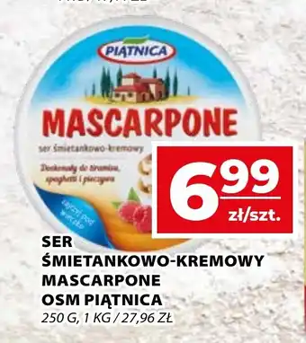 Top Market ŚMIETANKOWO-KREMOWY MASCARPONE OSM PIĄTNICA 250 G oferta