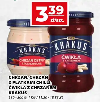 Top Market CHRZAN, CHRZAN Z PŁATKAMI CHILLI ĆWIKŁA Z CHRZANEM KRAKUS 180-300 g oferta