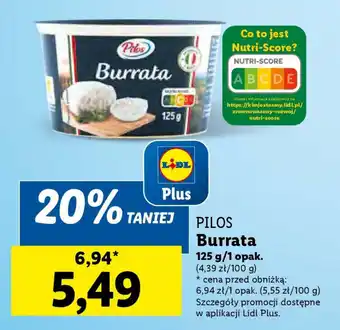 Lidl PILOS Burrata 125g oferta