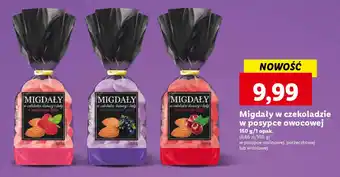 Lidl Migdały w czekoladzie w posypce owocowej 150 g oferta