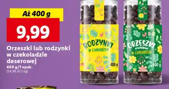 Lidl Orzeszki lub rodzynki w czekoladzie deserowej 400g oferta