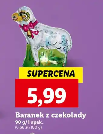 Lidl Baranek z czekolady 90g oferta