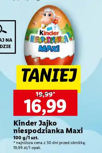 Lidl Kinder Jajko niespodzianka Maxi 100g oferta
