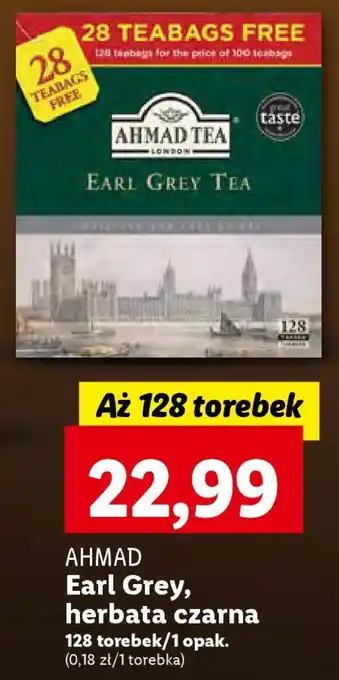 Lidl AHMAD Earl Grey, herbata czarna 128 tor. oferta