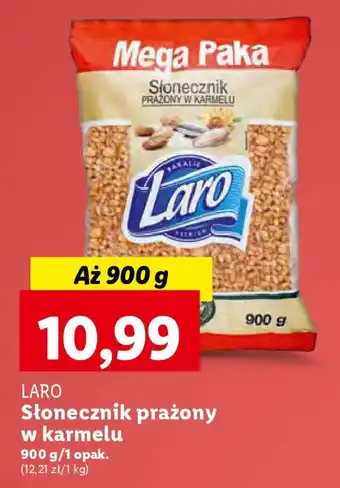 Lidl LARO Słonecznik prażony w karmelu 900 g oferta