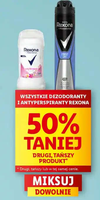 Lidl WSZYSTKIE DEZODORANTY I ANTYPERSPIRANTY REXONA oferta