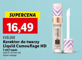 Lidl EVELINE Korektor do twarzy Liquid Camouflage HD 7 ml oferta