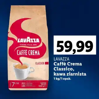 Lidl LAVAZZA Caffè Crema Classico, kawa ziarnista 1 kg oferta
