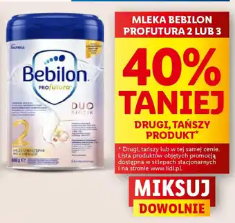 Lidl MLEKA BEBILON PROFUTURA 2 LUB 3 oferta