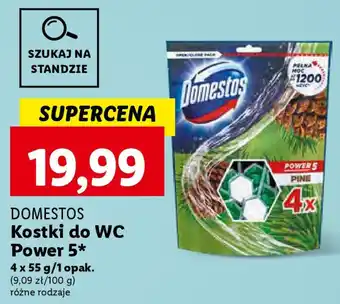 Lidl DOMESTOS Kostki do WC Power 5, 4 x 55 g oferta