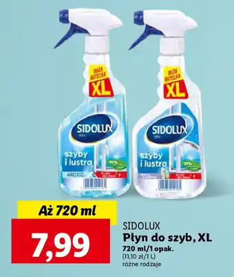 Lidl SIDOLUX Płyn do szyb, XL 720 ml oferta