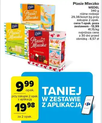 Carrefour Market Ptasie Mleczko WEDEL 340 g oferta