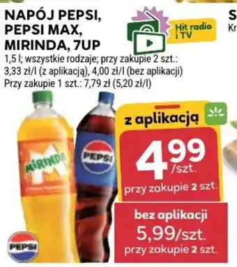 Stokrotka NAPÓJ PEPSI PEPSI MAX MIRINDA 7UP 1,5l oferta