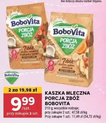 Stokrotka KASZKA MLECZNA PORCJA ZBÓŻ BOBOVITA 210g oferta