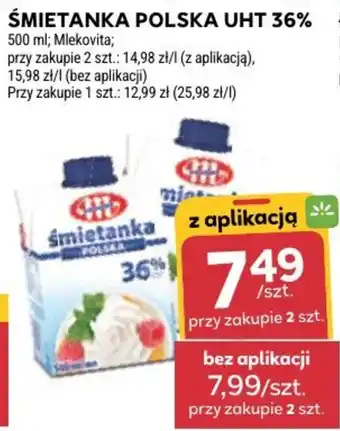 Stokrotka ŚMIETANKA POLSKA UHT 36% 500 ml; Mlekovita oferta