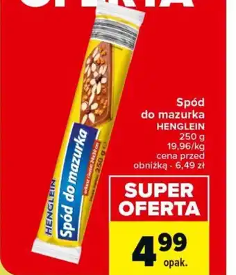 Carrefour Market Spód do mazurka HENGLEIN 250 g oferta