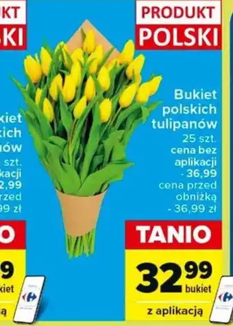 Carrefour Market Bukiet polskich tulipanów 25 szt. oferta