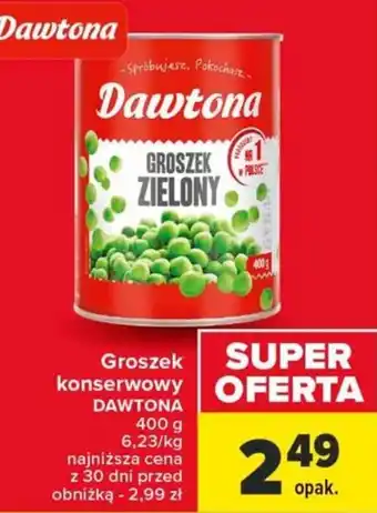 Carrefour Market Groszek konserwowy DAWTONA 400 g oferta