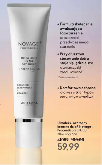 Oriflame Krem na dzień NovAge oferta