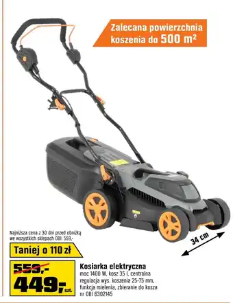 OBI Kosiarka elektryczna oferta