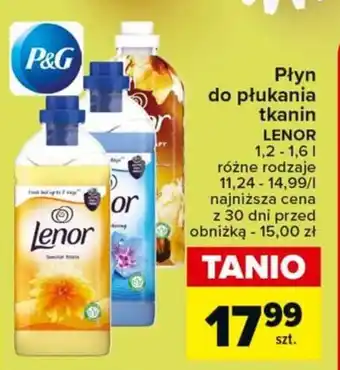 Carrefour Market Płyn do płukania tkanin LENOR 1,2 - 1,6 l oferta