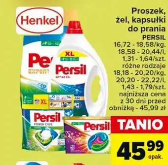 Carrefour Market Proszek, żel, kapsułki do prania PERSIL oferta