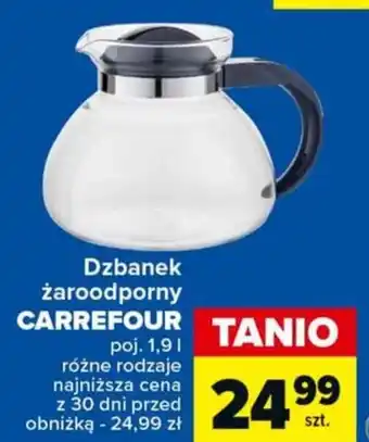 Carrefour Market Dzbanek żaroodporny CARREFOUR 1,9 l oferta