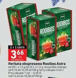 Stokrotka Optima Astra Herbatka ekspresowa Rooibos 30 g (20 x 1,5 g) oferta