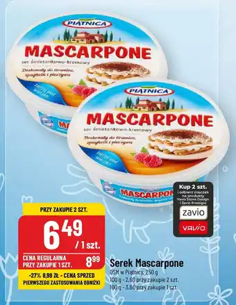 Polomarket Serek Mascarpone OSM w Piątnicy, 250 g oferta