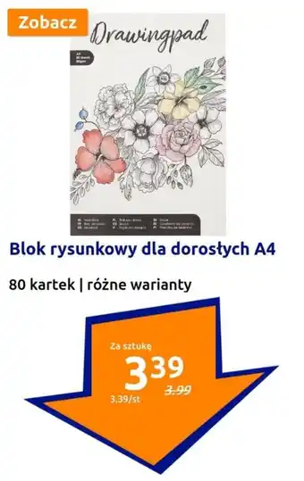 Blok rysunkowy dla dorosłych A4 80 kartek