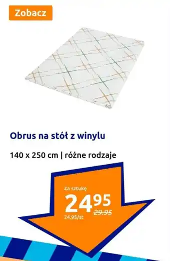 Action Obrus na stół z winylu 140x250cm oferta