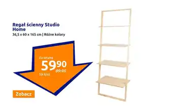 Regał ścienny Studio Home 36,5 x 60 x 165 cm