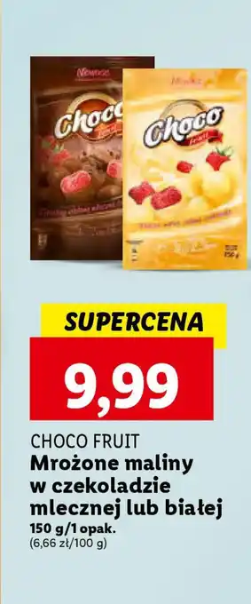 Lidl Mrożone maliny w czekoladzie mlecznej lub białej 150 g oferta