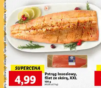 Lidl Pstrąg łososiowy, filet ze skórą, XXL 100 g oferta