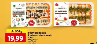 Lidl Filety śledziowe krojone z dodatkami, XXL 900 g oferta