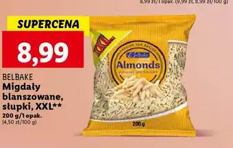 Lidl BELBAKE Migdały blanszowane, słupki, XXL 200 g oferta