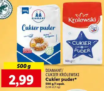 Lidl DIAMANT/ CUKIER KRÓLEWSKI Cukier puder 500 g oferta