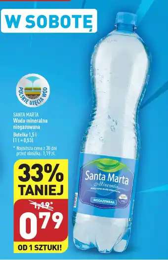 ALDI SANTA MARTA Woda mineralna niegazowana 1,5l oferta