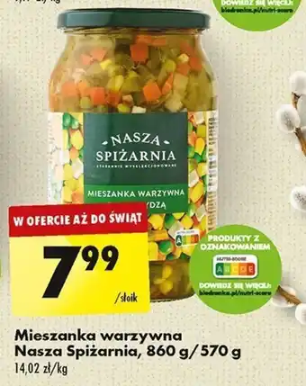 Biedronka Mieszanka warzywna Nasza Spiżarnia 860/570 g oferta