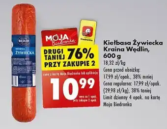 Biedronka Kiełbasa Żywiecka Kraina Wędlin 600g oferta