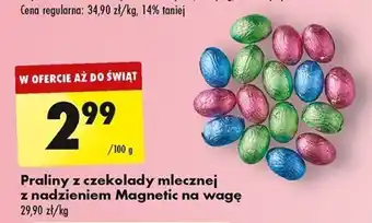 Biedronka Praliny z czekolady mlecznej z nadzieniem Magnetic 100g oferta