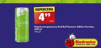 Biedronka Napój energetyczny Red Bull Summer Edition Kuruba 250ml oferta